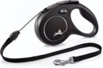 FLEXI® Classic Cord Retractable Dog Leash, Medium, 16 ft - Black