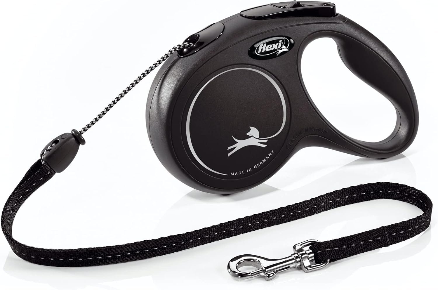 FLEXI® Classic Cord Retractable Dog Leash, Medium, 16 ft – Black FLEXI® Classic Cord Retractable Dog Leash, Medium, 16 ft – Black