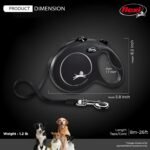 FLEXI® Classic Tape Retractable Dog Leash, Large, 26 ft - Black - Image 2