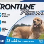 FRONTLINE Plus Flea & Tick Spot Treatment for Medium Breed Dogs 23-44 lbs. (Blue) Count of 3