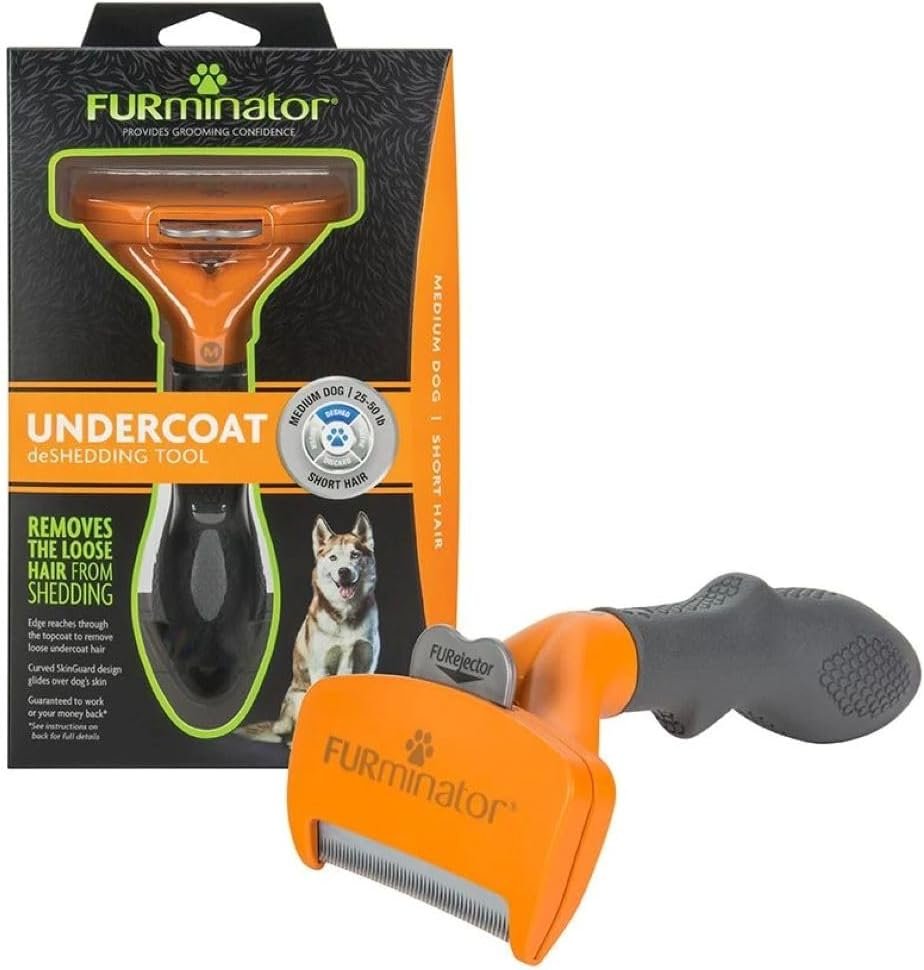 FURminator Medium Dog Undercoat deShedding Tool for Short Hair FURminator Medium Dog Undercoat deShedding Tool for Short Hair