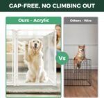 FXW AuraSpace Pro Clear Acrylic Indoor Dog Playpen, 40" H, 12 Panels - Image 2
