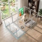 FXW AuraSpace Pro Clear Acrylic Indoor Dog Playpen, 40″ H, 12 Panels