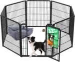 FXW Homeplus Indoor Dog Playpen, 32" H, 8 Panels, for Small & Medium Dogs
