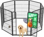 FXW Homeplus Indoor Dog Playpen, 40" H, 8 Panels, for Medium & Large Dogs
