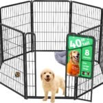 FXW Homeplus Indoor Dog Playpen, 40″ H, 8 Panels, for Medium & Large Dogs