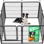 FXW Rollick Dog Playpen, Indoor, Yard & RV Camping, 32″ H, 8 Panels