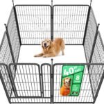 FXW Rollick Dog Playpen, Indoor, Yard & RV Camping, 40″H, 8 Panels