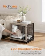 Feandrea 27.2" Dog Crate Furniture, Indoor Dog Kennel Side End Table - Image 2