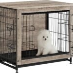 Feandrea 27.2″ Dog Crate Furniture, Indoor Dog Kennel Side End Table