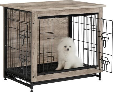 Feandrea 27.2" Dog Crate Furniture, Indoor Dog Kennel Side End Table