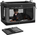 Feandrea Collapsible Dog Crate, Portable Oxford Fabric Pet Carrier, 48-Inch