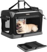 Feandrea Collapsible Dog Crate, Portable Pet Travel Crate, 24 Inches