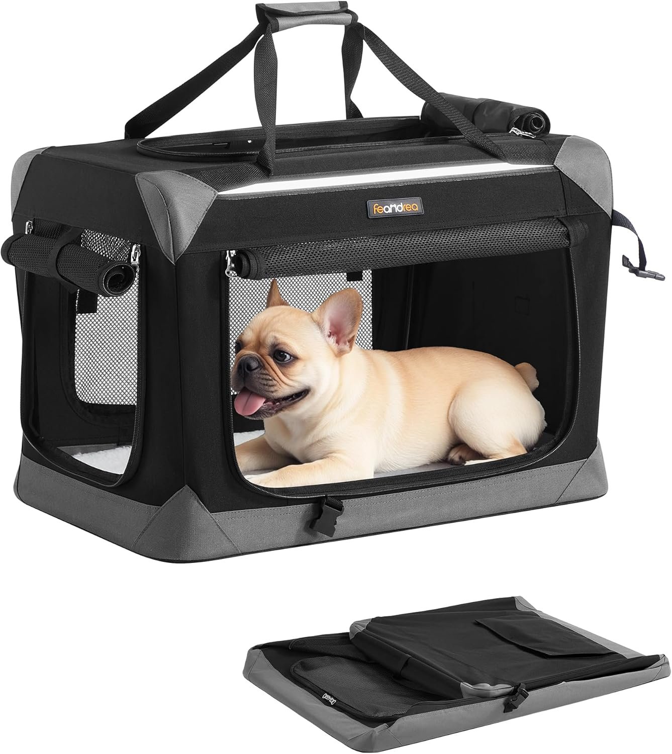Feandrea Collapsible Dog Crate, Portable Pet Travel Crate, 24 Inches Feandrea Collapsible Dog Crate, Portable Pet Travel Crate, 24 Inches