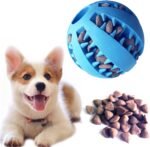Feixun Dog Treat Toy Ball, Dog Tooth Cleaning Toy, Interactive Dog Toys(1 Green+1 Blue) 2.8" Pack of 2 - Image 2