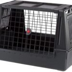 Ferplast Atlas Vehicle SUV Dog Crate, Assembled Car Dog Crate Measures 39L x 23W x 26H, Ideal for Medium to Intermediate Dog Breeds, Black