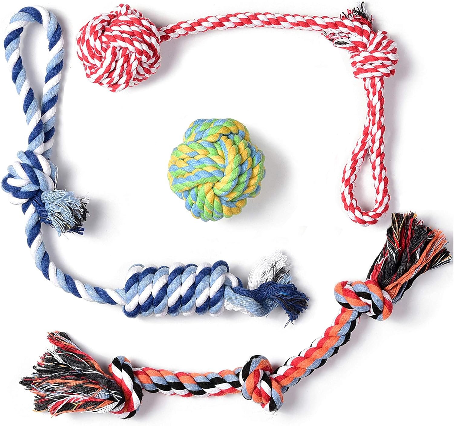 Fida Dog Rope Toys, 4 Pack Cotton Puppy Teething and Chew Toys Fida Dog Rope Toys, 4 Pack Cotton Puppy Teething and Chew Toys