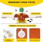 Fida Plush Duck Dog Toys for Aggressive Chewers with Nature Cotton Dog Rope - Image 2