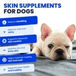 Fish Oil for Dogs Allergy and Itch Relief Chews - Omega 3 for Dog Skin and Coat Care - Salmon Oil for Dogs Anti Shedding Supplement Hot Spot Treatment EPA & DHA 200 Ct - Image 2