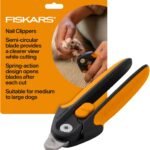 Fiskars Pet Large Nail Clippers, Cat and Dog Trimmers for Grooming, 5.75″