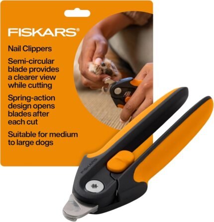 Fiskars Pet Large Nail Clippers, Cat and Dog Trimmers for Grooming, 5.75″