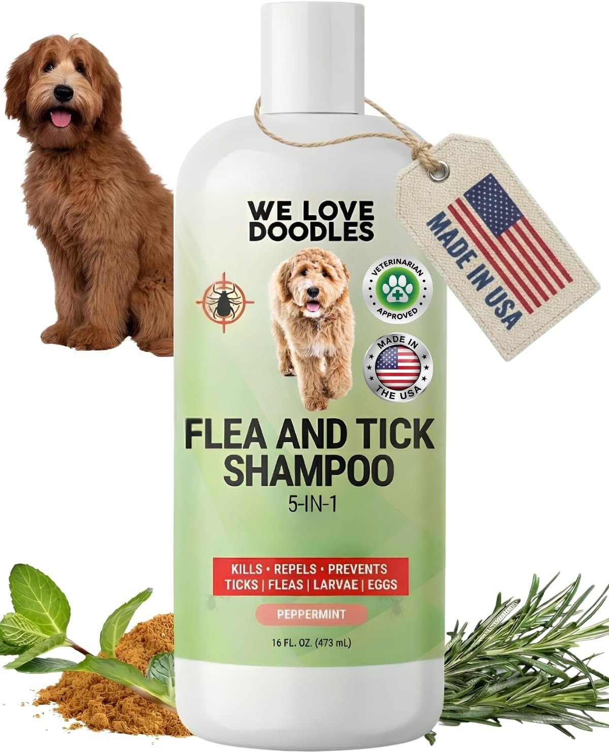 Flea Shampoo for Dogs, Itchy Skin Relief & Sensitive Skin Shampoo, 16 oz Flea Shampoo for Dogs, Itchy Skin Relief & Sensitive Skin Shampoo, 16 oz