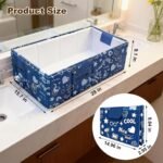 Foldable Dog Bathtub for Small to Medium Dogs & Cats Pool, Collapsible Pet Bath Tub for Shower/Kitchen Sink, Thickened Insulated Base, Portable & Space-Saving Puppy Wash Basin, Blue - Image 2