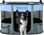 Foldable Pet Playpen, Portable Crate for Dogs & Cats, Indoor Outdoor Travel