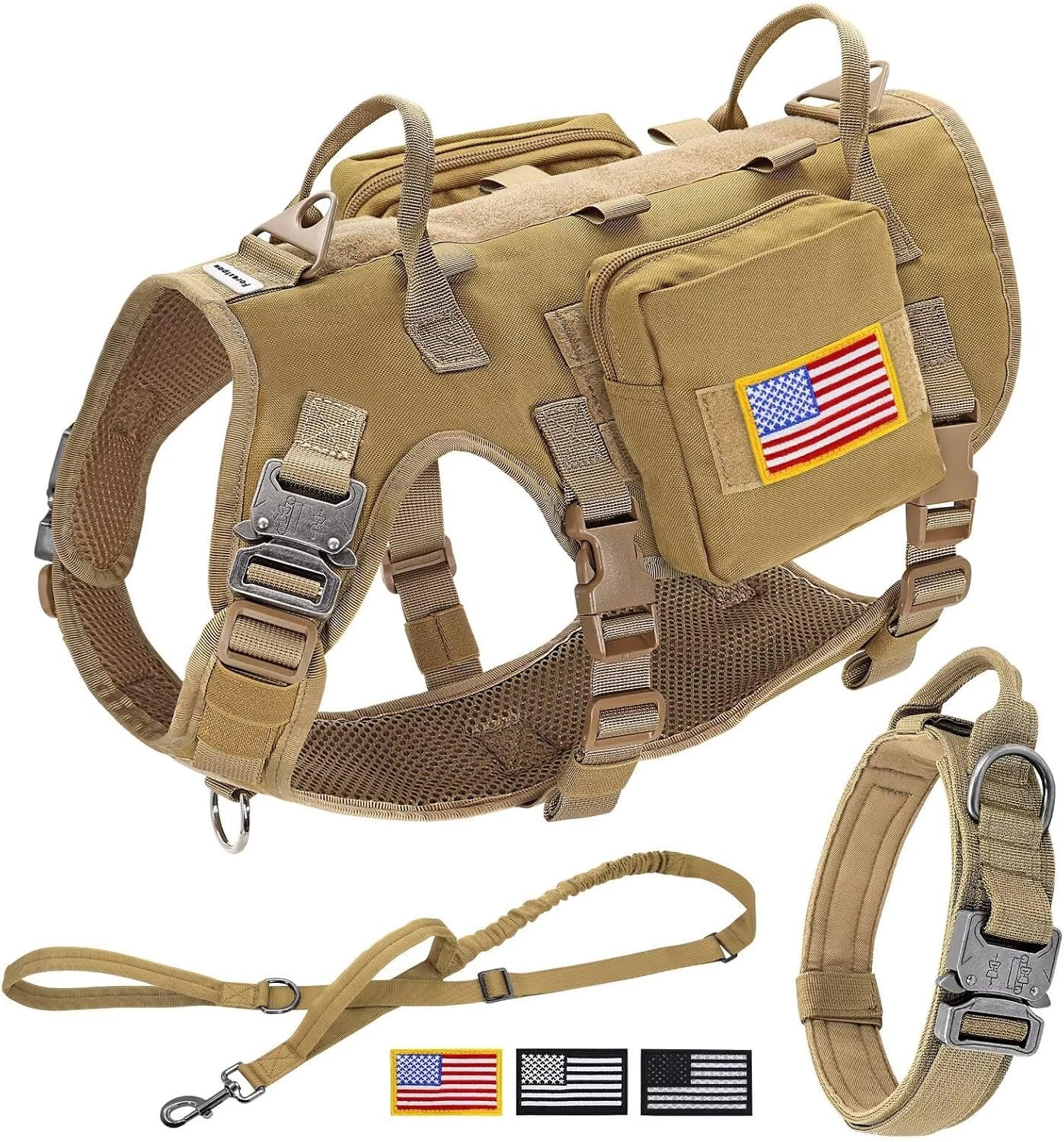 Forestpaw Tactical Dog Harness Medium Sized Dog,Military,M,Coyote Brown Forestpaw Tactical Dog Harness Medium Sized Dog,Military,M,Coyote Brown