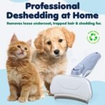 Formit Crafts Premium Pet Deshedding Tool –Small Professional Self-Cleaning Undercoat Brush for Dogs & Cats – Advanced Dual-Depth Stainless Steel Grooming Blade with One-Click Hair Release Button - Image 2