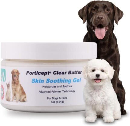 Forticept Clear Butter Dog Hot Spot Treatment Hydro Gel, Heals Dog Wound, Helps with Skin Yeast Infections, Ringworm, Insects Bites, Cuts, Rashes, Skin Allergy, 4 Ounces