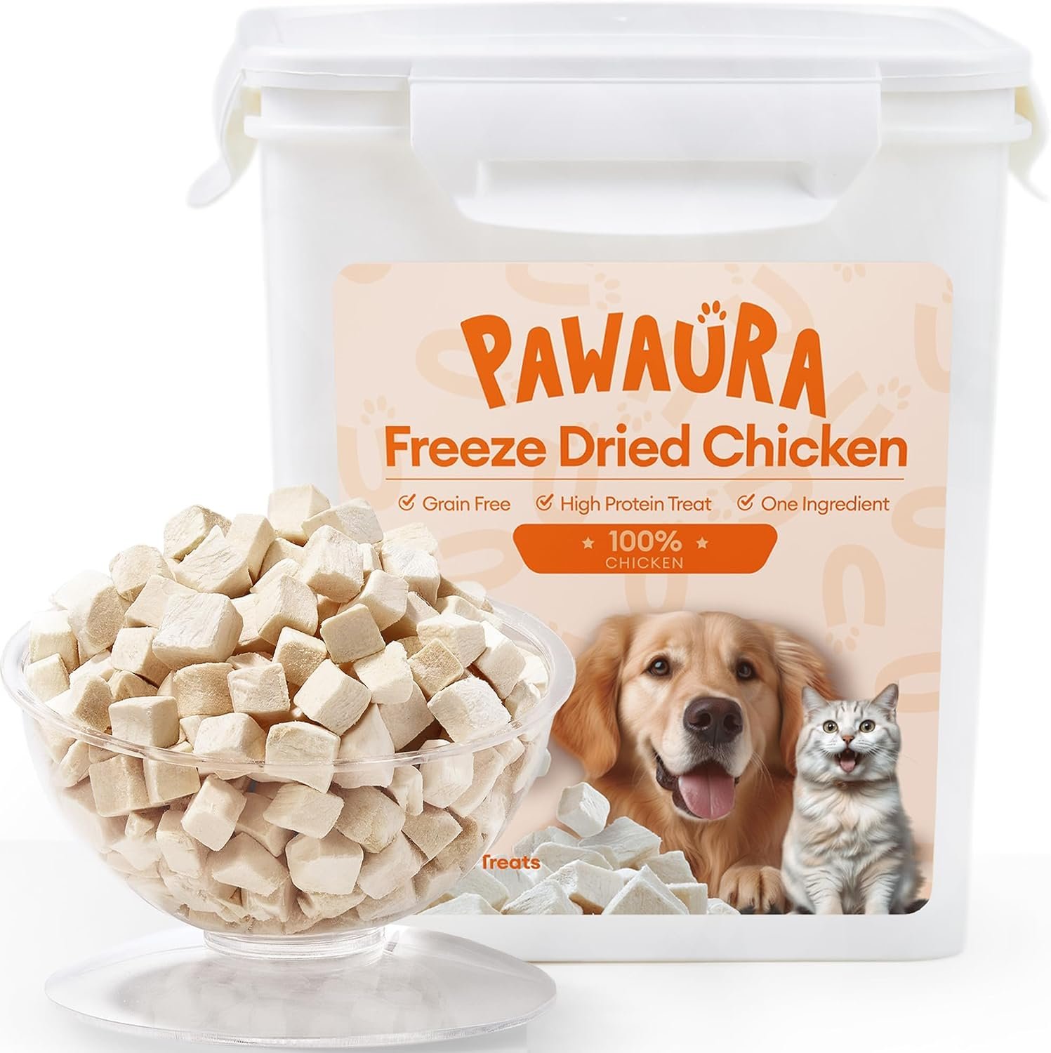 Freeze Dried Chicken Cats & Dogs Treats, 17.63 oz(1.1LB) Freeze Dried Chicken Cats & Dogs Treats, 17.63 oz(1.1LB)