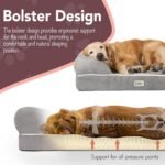 Friends Forever Large Dog Bed Couch, Orthopedic Pet Sofa Memory Foam - Image 2