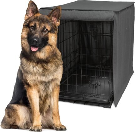 Friends Forever Metal Dog Crate Cover 48 inch- 48.75"L x 30.75"W x 32.5"H