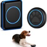 Full House Dog Doorbell for Potty Training, Wireless Pet Doggie Door Bell Training to Go Outside, Waterproof Touch Button, Over 1000 feet Range (Black, 1 Button + 1 Receiver)