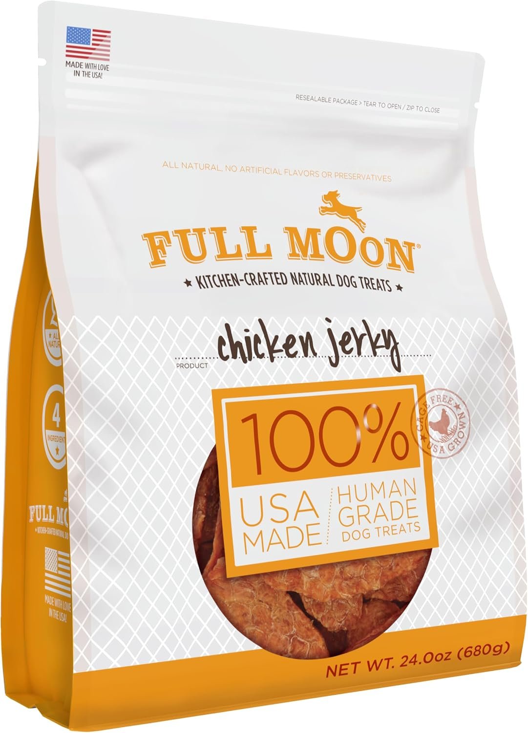 Full Moon® Chicken Jerky Dog Treat 24 Ounce (Pack of 1) Full Moon® Chicken Jerky Dog Treat 24 Ounce (Pack of 1)