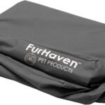 Furhaven Replacement Dog Bed Cover Water-Resistant Indoor/Outdoor Logo Print Oxford Polycanvas Mattress, Washable – Stone Gray, Jumbo Plus (XX-Large)