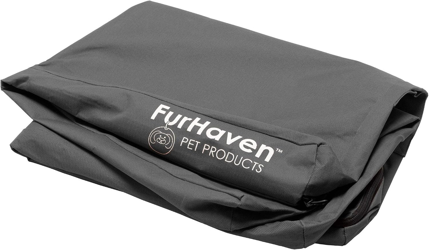 Furhaven Replacement Dog Bed Cover Water-Resistant Indoor/Outdoor Logo Print Oxford Polycanvas Mattress, Washable – Stone Gray, Jumbo Plus (XX-Large) Furhaven Replacement Dog Bed Cover Water-Resistant Indoor/Outdoor Logo Print Oxford Polycanvas Mattress, Washable – Stone Gray, Jumbo Plus (XX-Large)