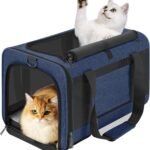 GAPZER Large Cat Carrier Soft, Collapsible Travel Pet Carry Bag, Small Dogs