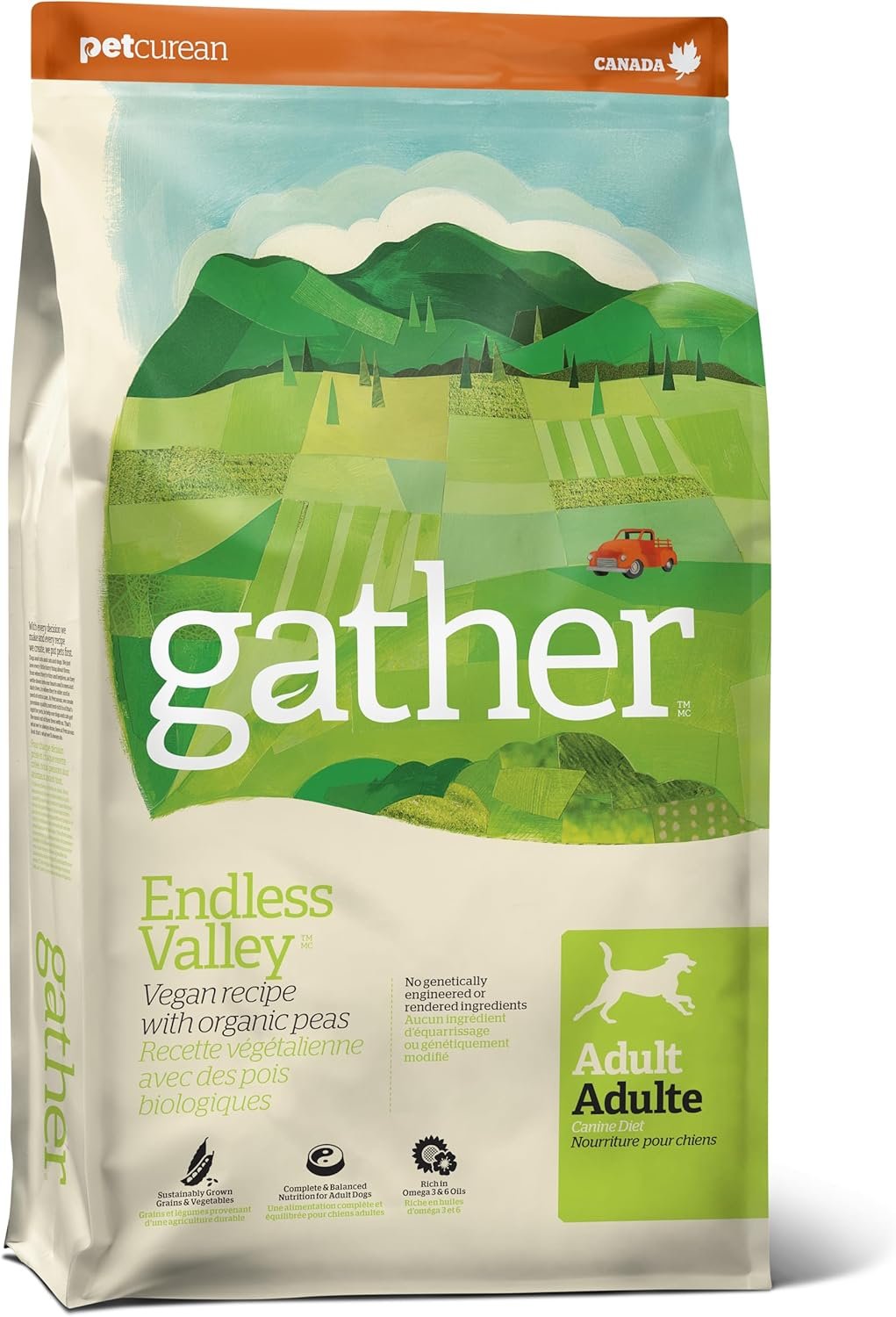 GATHER Endless Valley Vegan Dry Dog Food with Grains, Healthy Plant-Based Kibble Made with Organic & Non-GMO Ingredients, Chicken-Free for Sensitive Stomachs, for Adults & Seniors, 16 lb Bag GATHER Endless Valley Vegan Dry Dog Food with Grains, Healthy Plant-Based Kibble Made with Organic & Non-GMO Ingredients, Chicken-Free for Sensitive Stomachs, for Adults & Seniors, 16 lb Bag