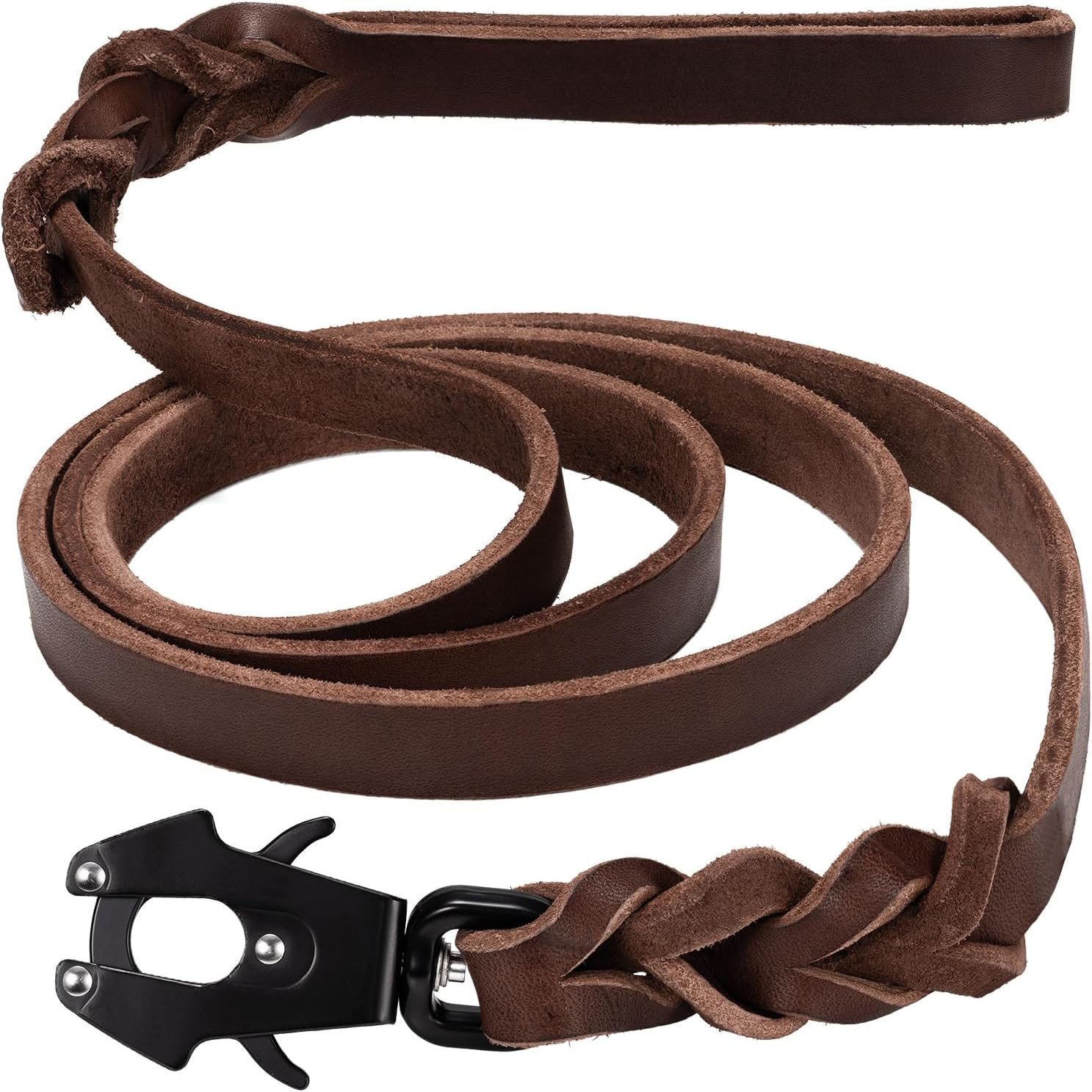 GEIT Genuine Leather Heavy Duty Dog Leash for Medium and Large Dogs GEIT Genuine Leather Heavy Duty Dog Leash for Medium and Large Dogs