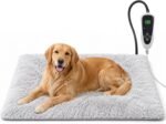 GOLOPET Extra Large Dog Heating Pad, 47×30 In with Smart Thermostat Switch and Power Line Protection Tube,Obtained MET and UL Dual Certification,Waterproof Pet Heating Pad with Long Velvet Cloth Cover