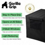 GORILLA GRIP Dog Enclosure Crate Cover, Kennel Cage Topper 24 in Black - Image 2