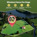 GPS Wireless Dog Collar Fence System - No Monthly Fee App Control, Custom Polygon Boundary & Remote Training, Free Phone Tracker for Up to 5 Pets, Virtual Electric Fence for Dogs - Image 2
