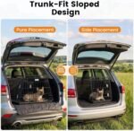 Gardner Pet Portable Dog Crate for Car Travel, Metal Travel Pet Crate with Tray, Tapered Kennel Fit Car Trunk, Pet Carrier for Puppy/Small Dogs, 29" L x 18.5" W x 21" H - Image 2