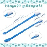 Gerrii 200 Count Dog Toothbrush Double Headed Long Handle Soft, Blue - Image 2