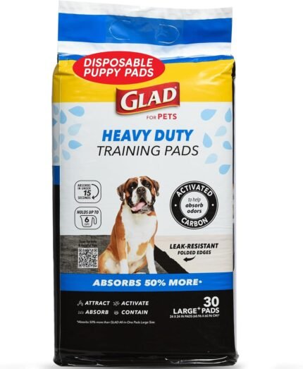 Glad for Pets XL Charcoal Training Pads, Heavy Duty, 24x24 in, 30 Count
