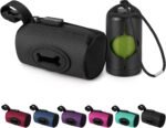 Gobeigo 2-in-1 Dog Poop Bag Holder【Easy Pull-Out Version】(Black)