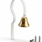 GoldTiger Fixed Metal Dog Doorbell for Potty Training – Heavy Duty Steel Wall Mounted Dog Bell for Door to Ring to Go Outside – Professional Puppy Housebreaking Communication Tool, No Snag (White)