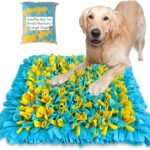 Golden Pup Snuffle Mat for Dogs, Sniff Mat Interactive Slow Feeding for Boredom, Mental Stimulation, Stress Relief & Natural Foraging, for Puppy Small Medium Large Dogs, 24”x20”